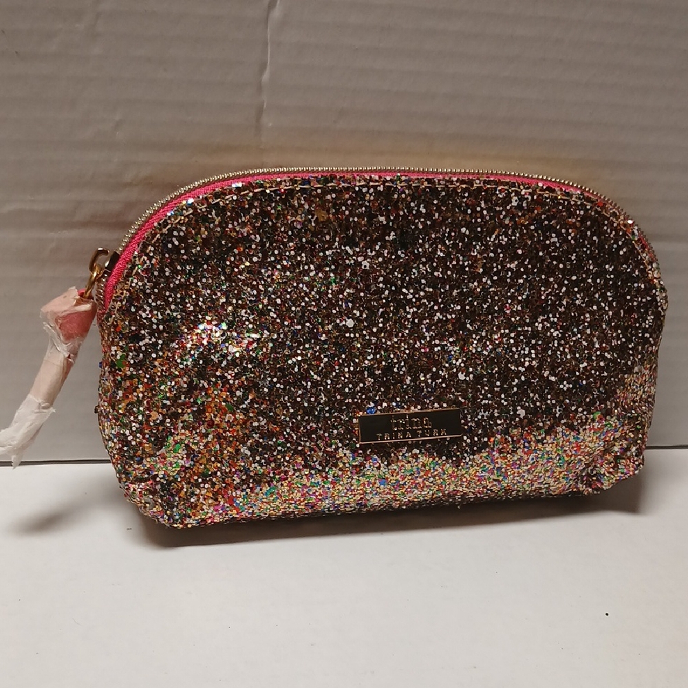 Trina Turk Glittering Multicolor Cosmetic Case NWOT